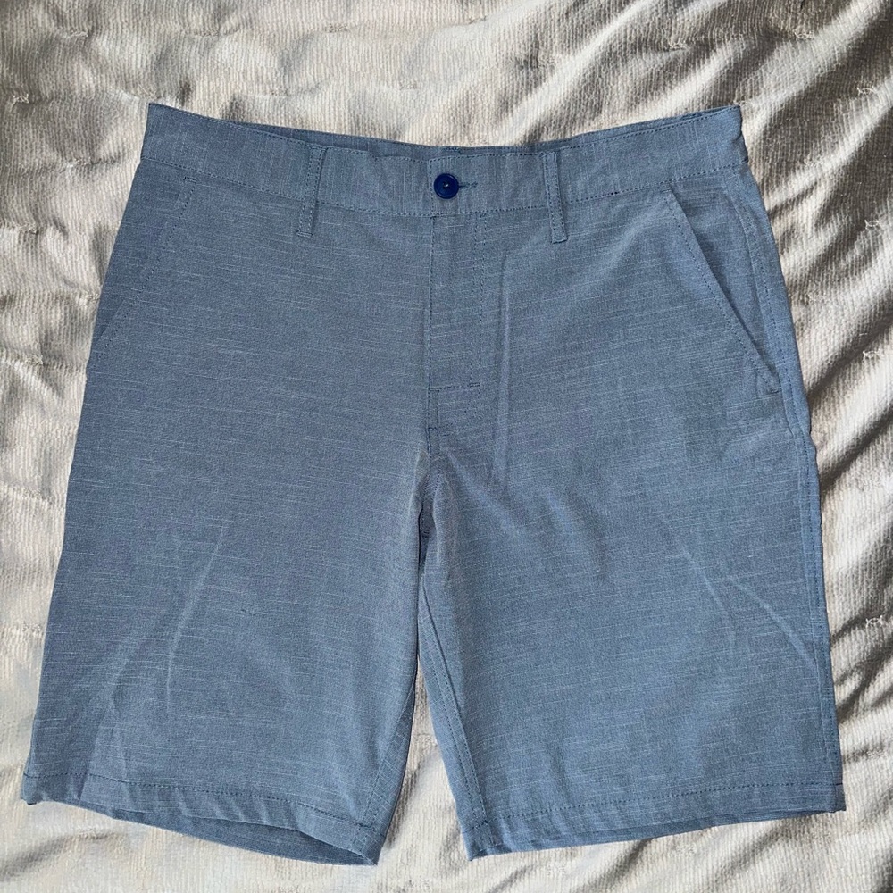 RVCA Men's Light Blue Flat Front Shorts